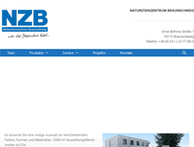 Tablet Screenshot of natursteinzentrum-braunschweig.de